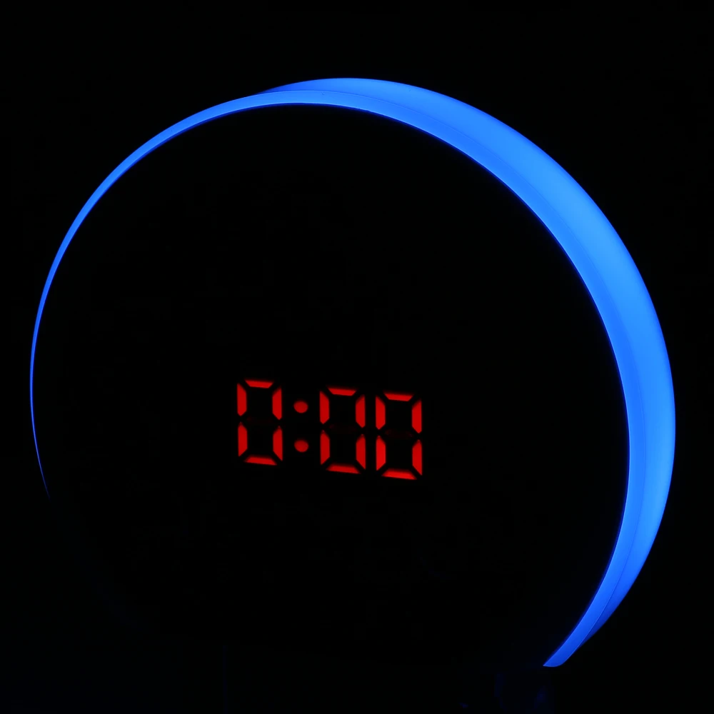 TS-S22 LED Mirror Clock Alarm and Snooze Temperature Display RGB Light | Дом и сад