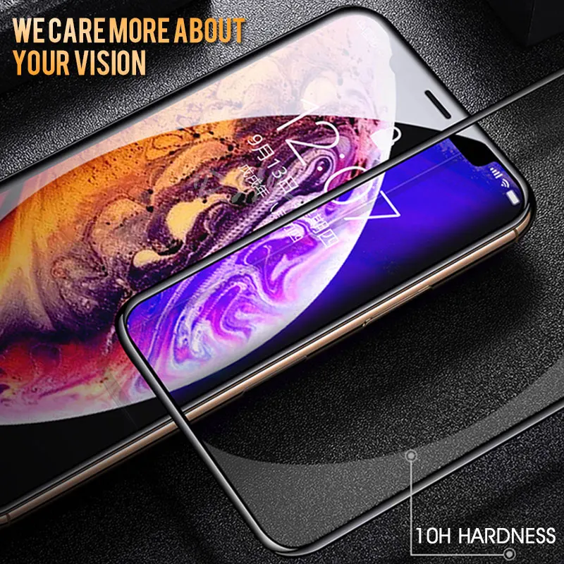Защитное стекло 30D для iPhone X Защита экрана XS MAX XR 10 полноразмерное закаленное
