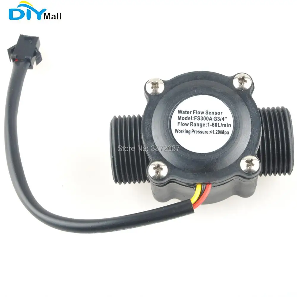 

DIYmall G3/4" Water Flow Sensor Switch 3/4 1-60l min