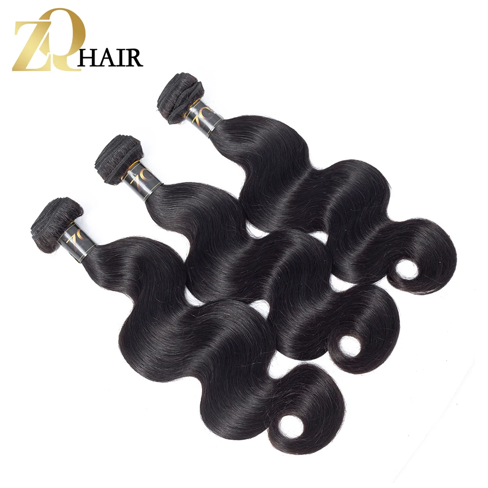 ZQ Brazilian Hair Weave Bundles Body Wave 1/3/4 Deal Human Non Remy Extension 8&quot-30&quot No Smell | Шиньоны и парики