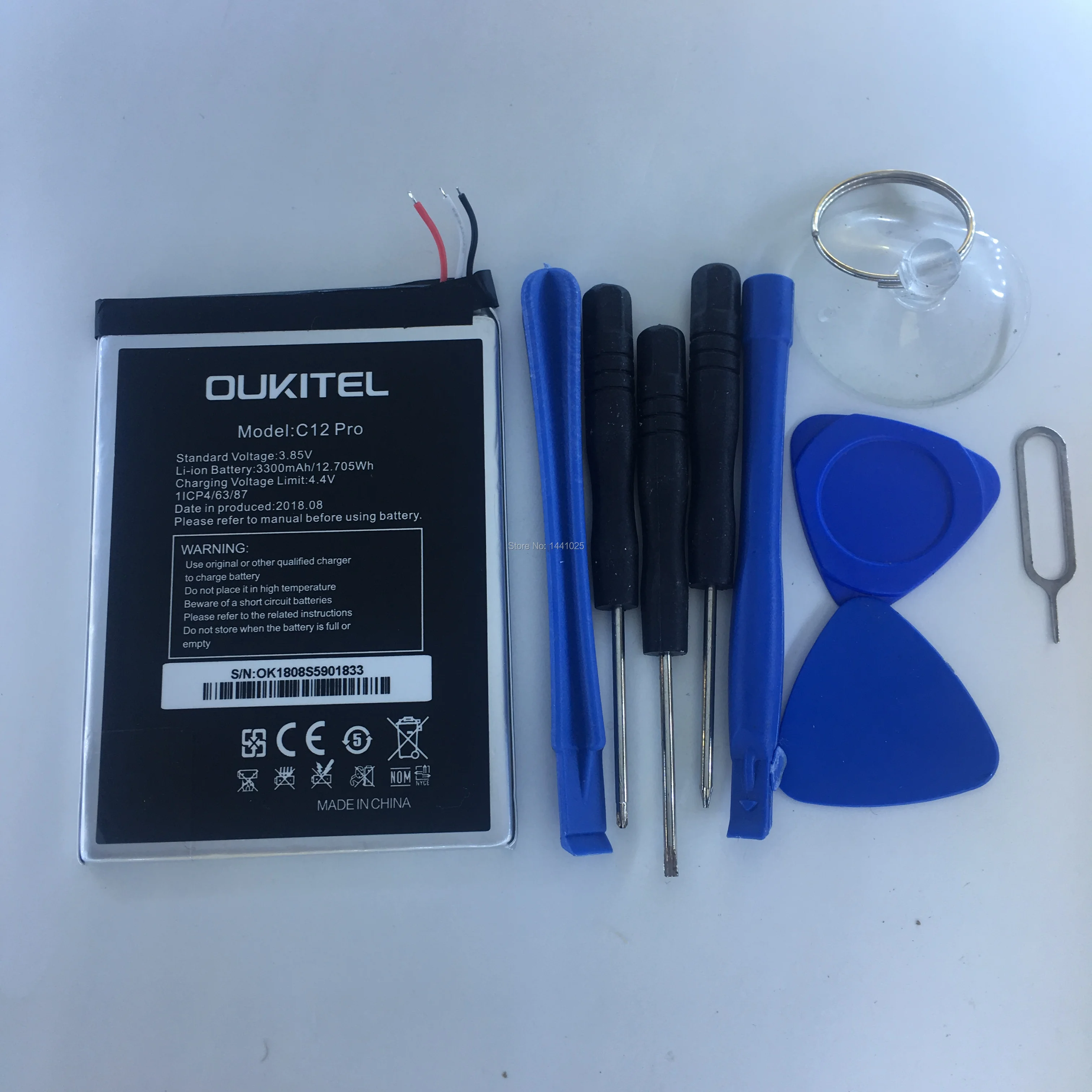 

2 pieces / lot for OUKITEL C12 Pro battery 3300mAh Long standby time Mobile phone battery OUKITEL Mobile Accessories