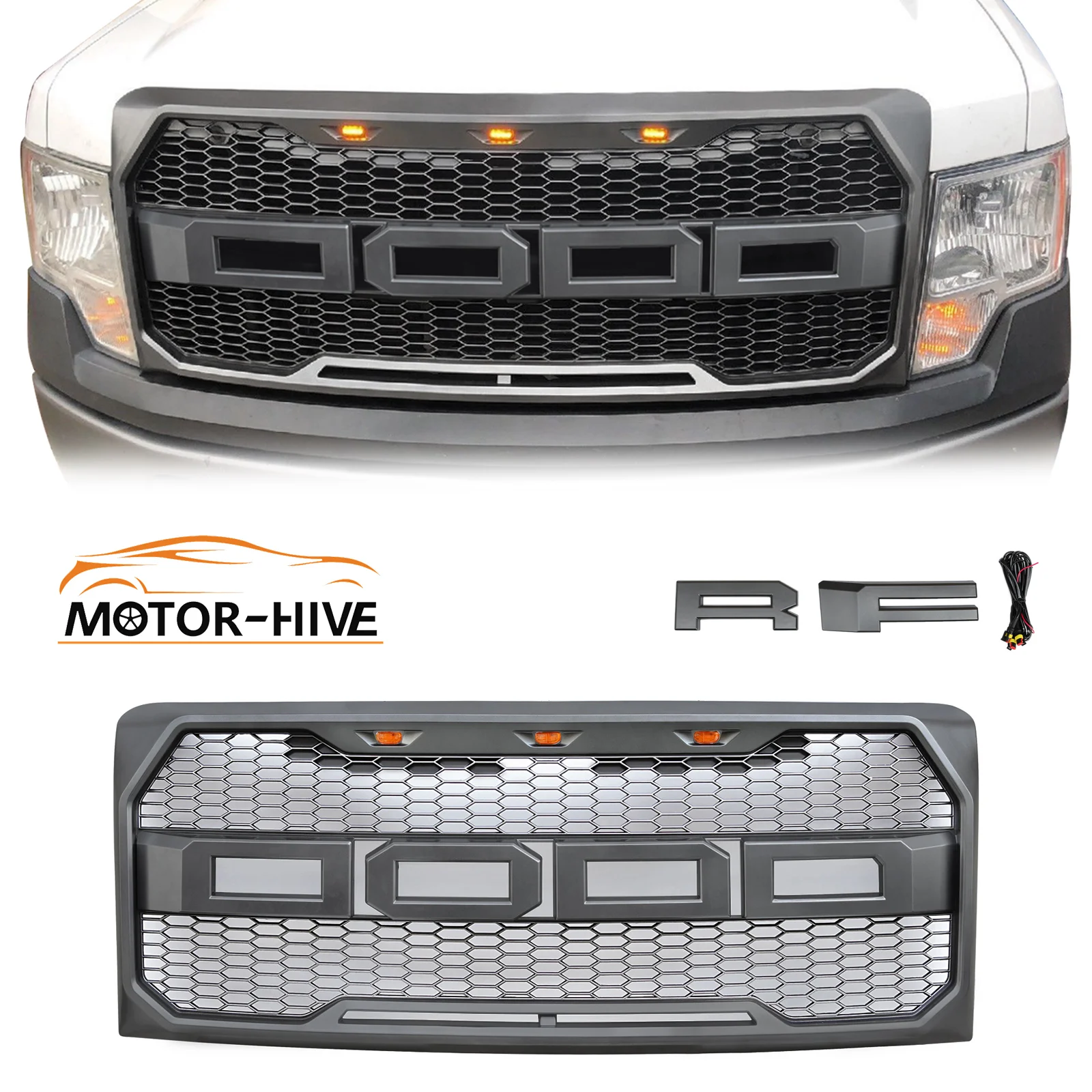 Для 2009 2014 2012 2013 Ford F150 Raptor стиль преобразования решетка гриль с буквами F & R и