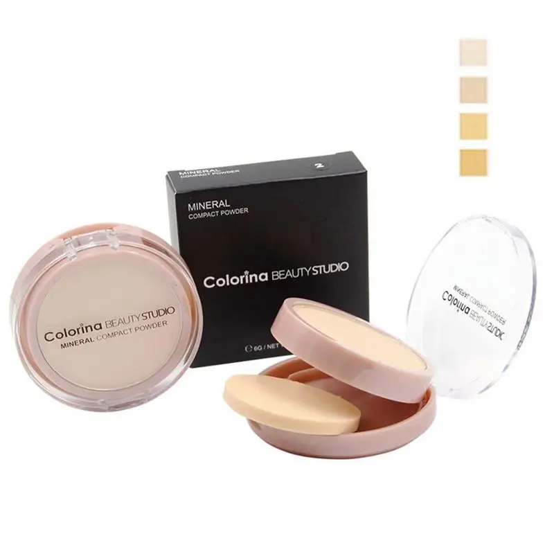 Монохромный Блестящий консилер пудра 4 цвета контроль масла влажный и сухой