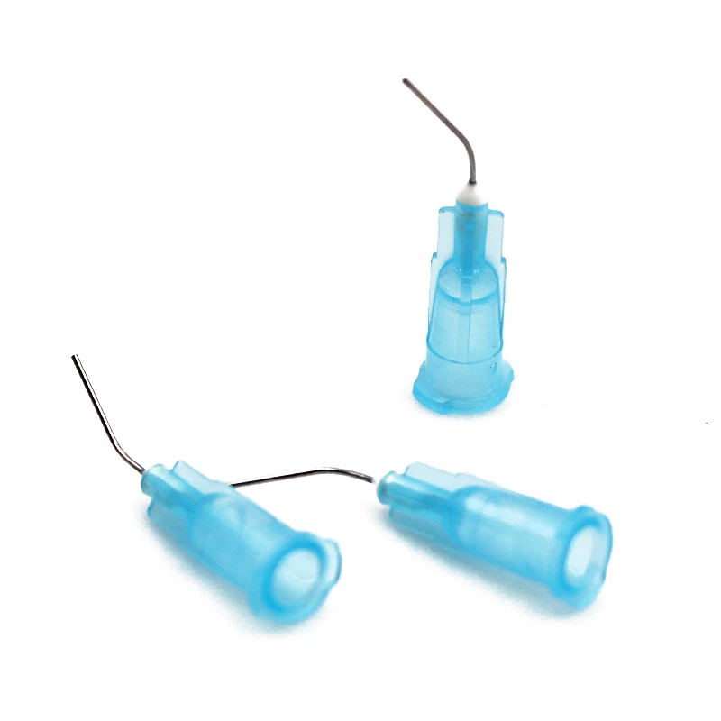 Изогнутые наконечники для ирригации 100 шт. стоматологический герметик потока