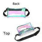 Женский прозрачный кошелек, модная поясная сумка из ПВХ с лазерным рисунком, флэш-чехол для мелочи и ключей