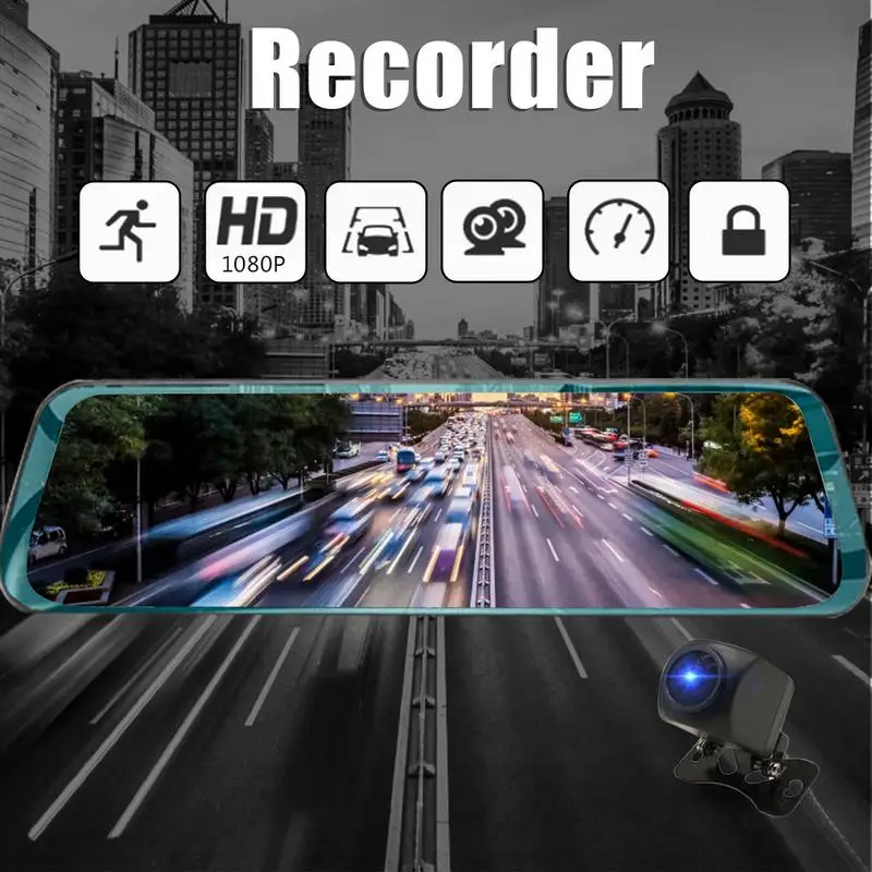 Автомобиль 360 потокового медиа зеркало заднего вида вождения регистраторы 1080