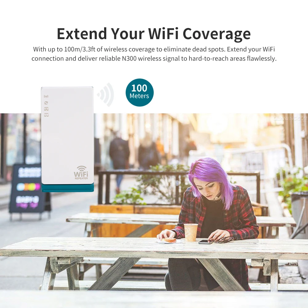 Беспроводной ретранслятор WiFi удлинитель с RJ45 LAN и WAN портом 2,4G Диапазон Wi-Fi ретранслятор/AP режим ЕС вилка