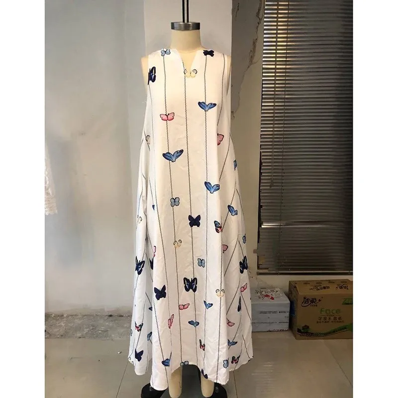 Платье Бохо с принтом Лето 2019 модное женское свободное Макси пляжное платье