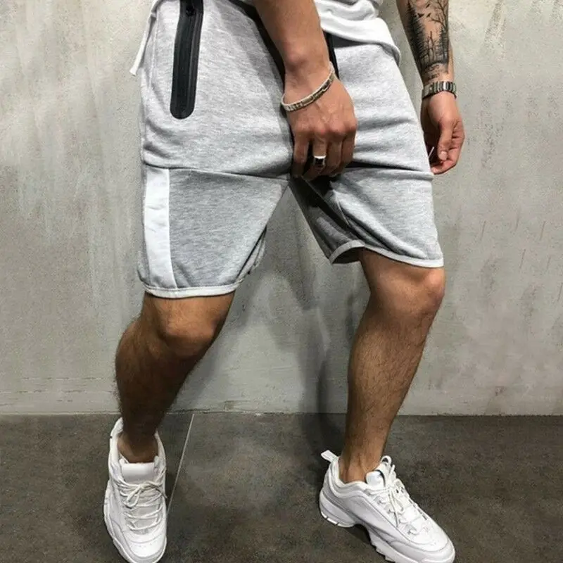 Новые модные мужские спортивные пляжные шорты, брюки, хлопковые спортивные брюки, шорты для фитнеса, повседневные спортивные шорты