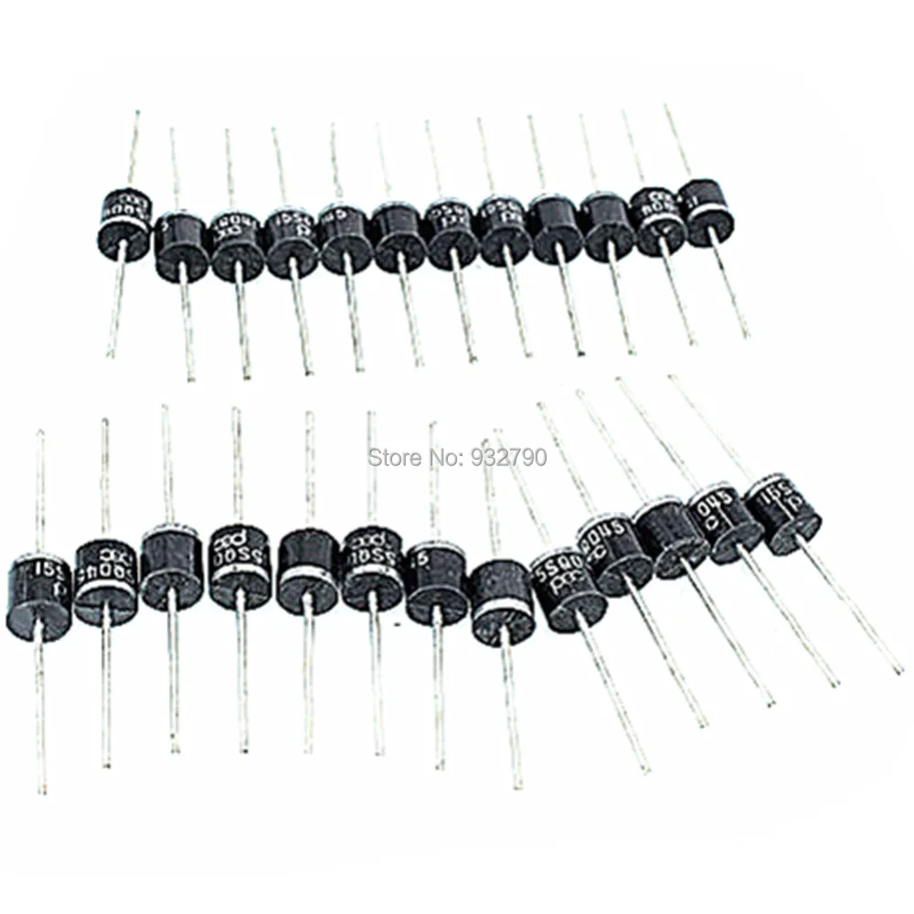 

100pcs 15A 45V Blocking Diode Axial Rectifier Blocking Diode Block DC Current for DIY Solar Panel