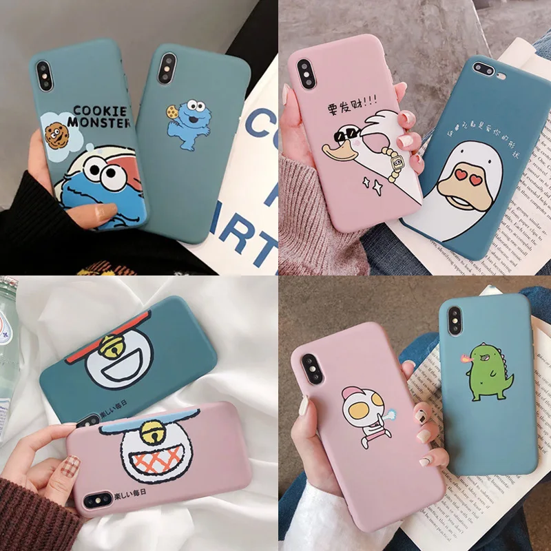 Милый чехол для телефона с персонажем из мультфильма Улица Сезам iPhone 11 Pro Max XS XR X 6