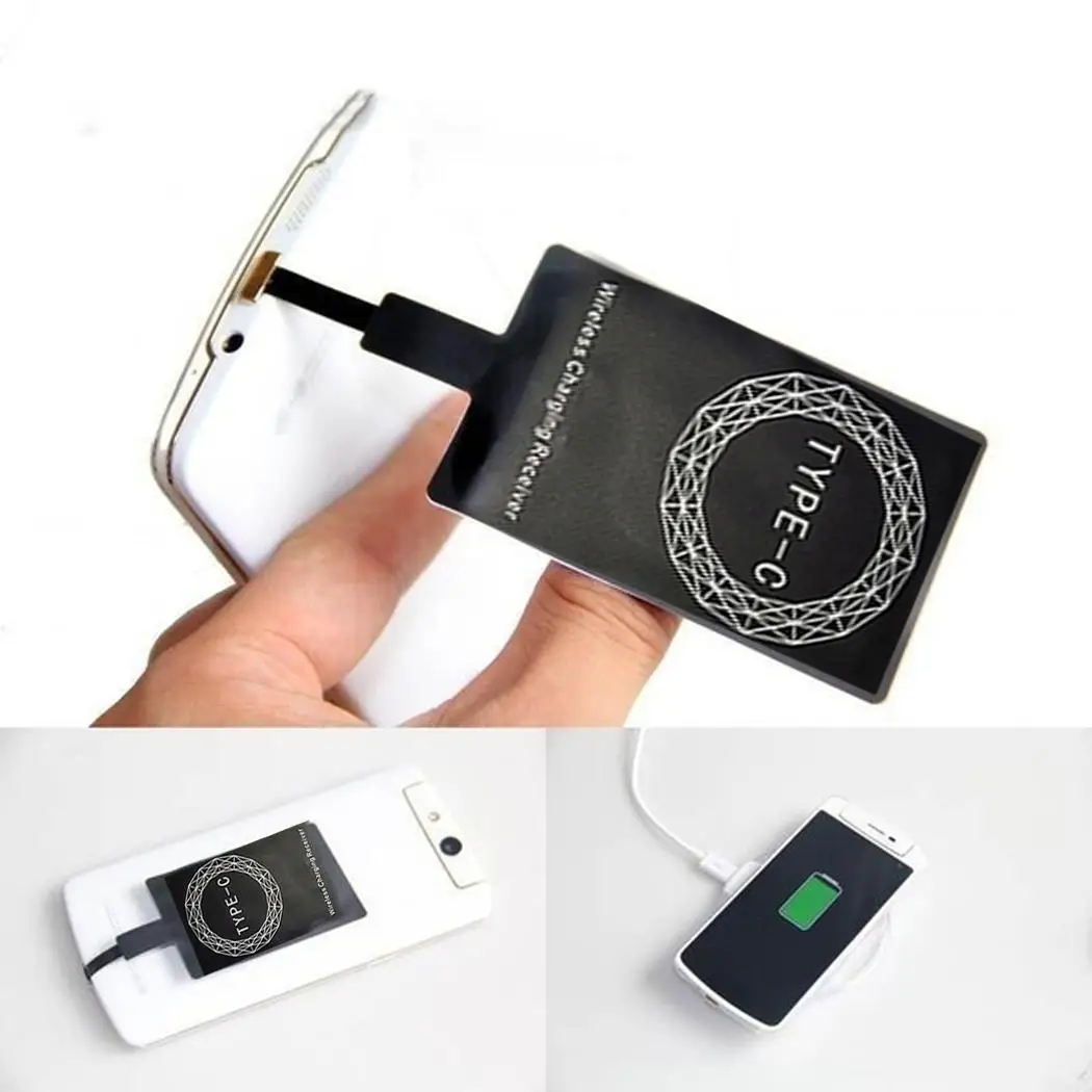 Portable Wireless Charging Receiver Charger Kit Pad For Type Anywhere You Need C Mobile Black Phone | Мобильные телефоны и