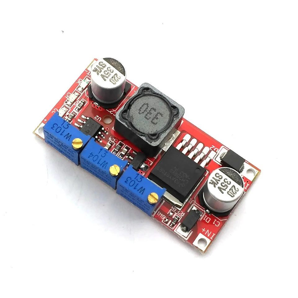 Светодиодный драйвер LM2596 настраиваемый понижающий модуль питания с