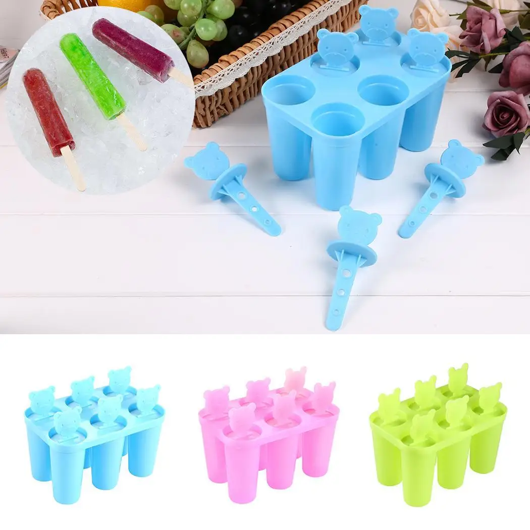 Cut Cartoon DIY Ice Cream Tool Popsicle Green Blue Pink Molds | Дом и сад