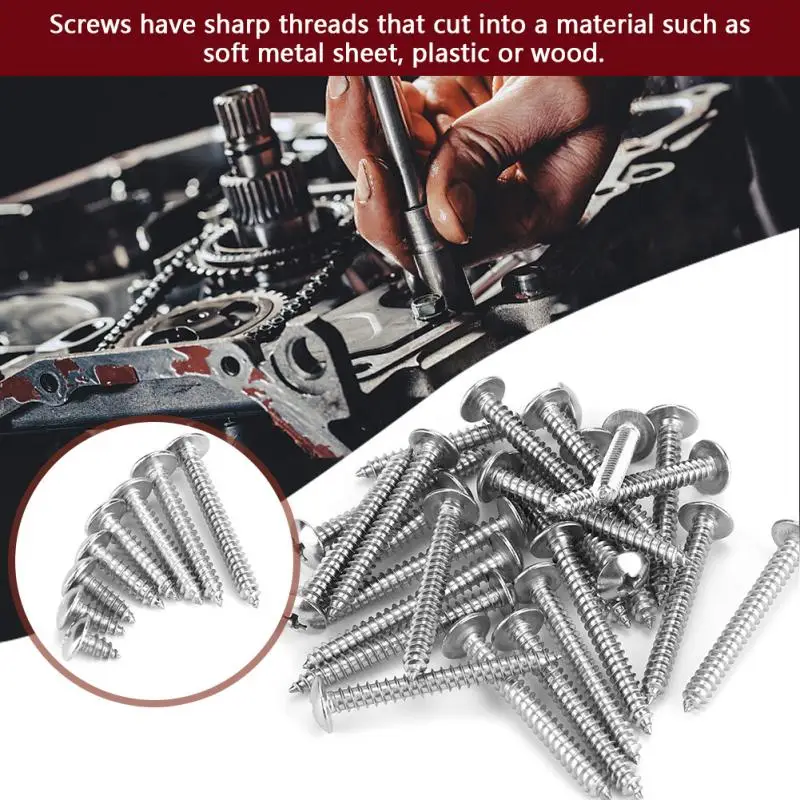200Pcs/lot Stainless Steel Screw Self Tapping Screws Combination Set Truss High Quality | Обустройство дома