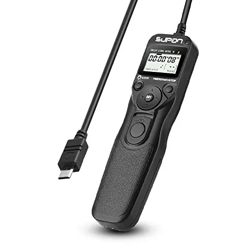 SUPON Replacement RM-VPR1 LCD Timer Shutter Release Cord Compatible for Sony Alpha A7 A7S A7R A3000 A7M2 A7R2 A7II A7III A7RIII |