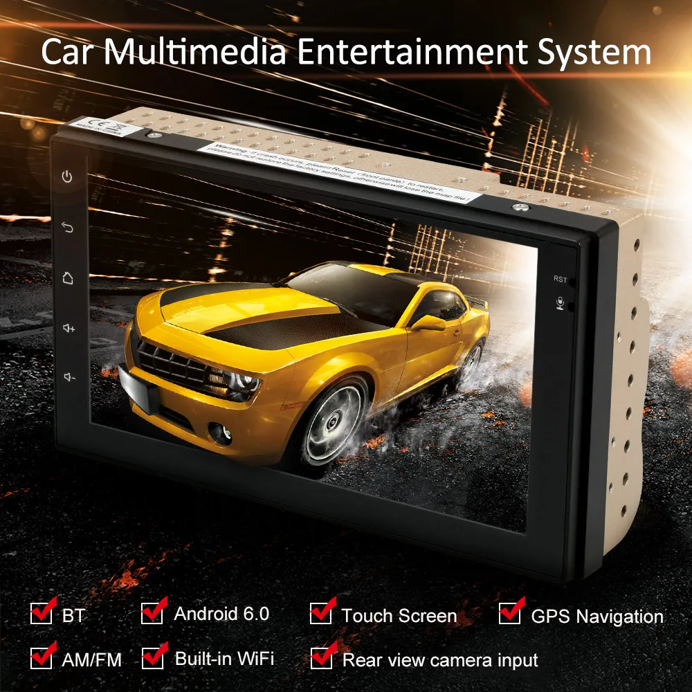 Автомагнитола 2DIN на Android 7 ''с GPS-Навигатором MP5-плеером мультимедийным радио с