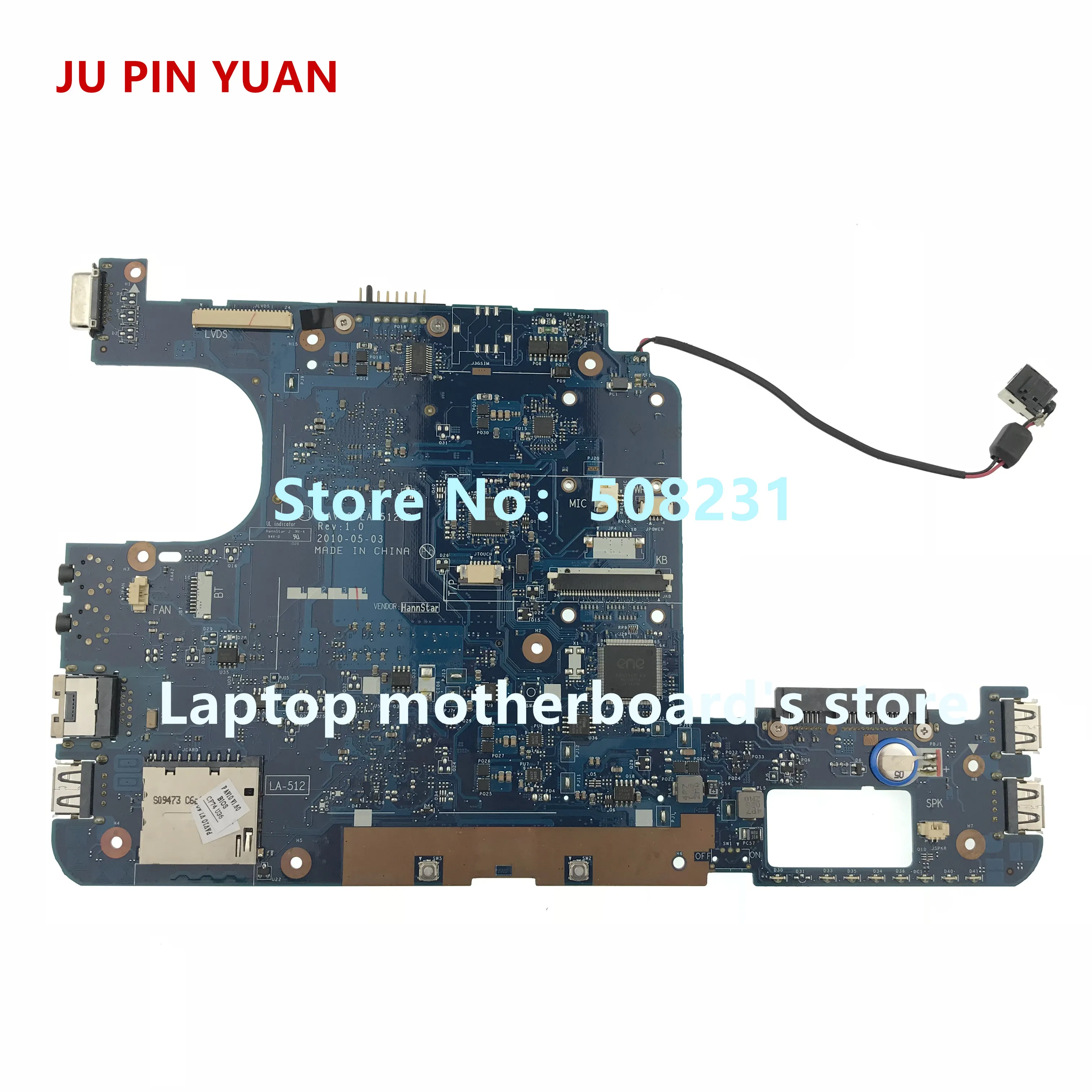

JU PIN YUAN K000106960 PAV10 LA-5123P for Toshiba Mini NB200 NB250 NB255 series laptop motherboard fully Tested