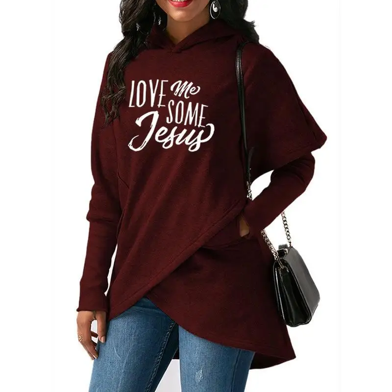 Женская Вельветовая толстовка с капюшоном и принтом Иисуса | одежда