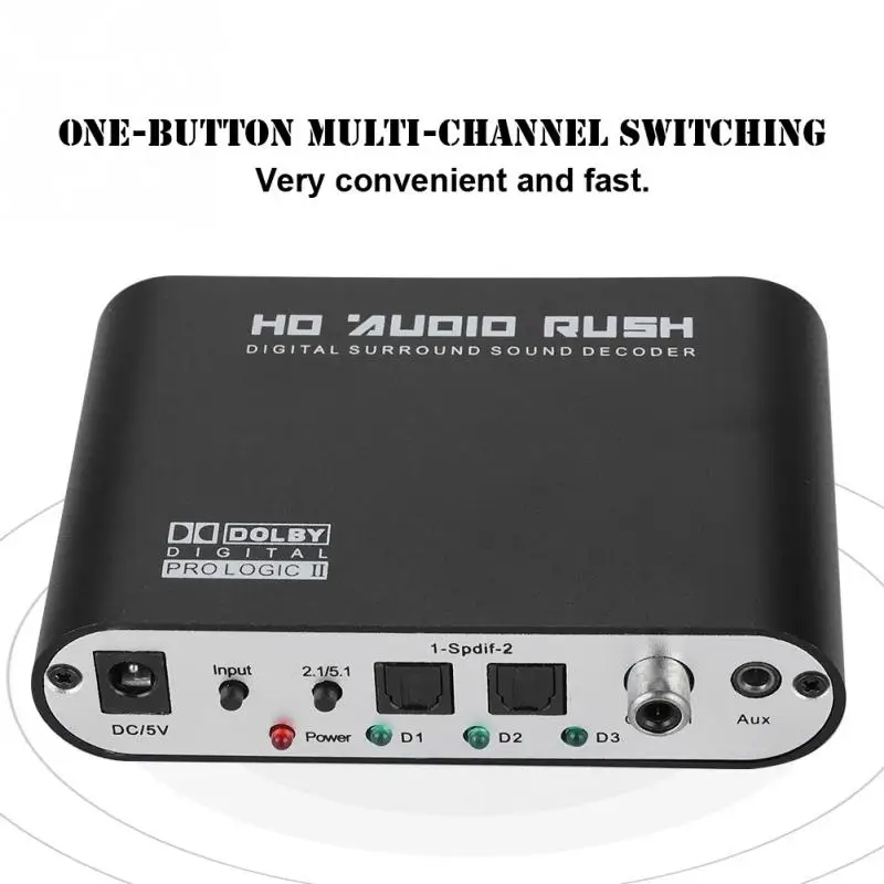 120dB SNR цифро аналоговый аудио конвертер R/L в 5 1 канал DTS декодер|Цифро-аналоговые