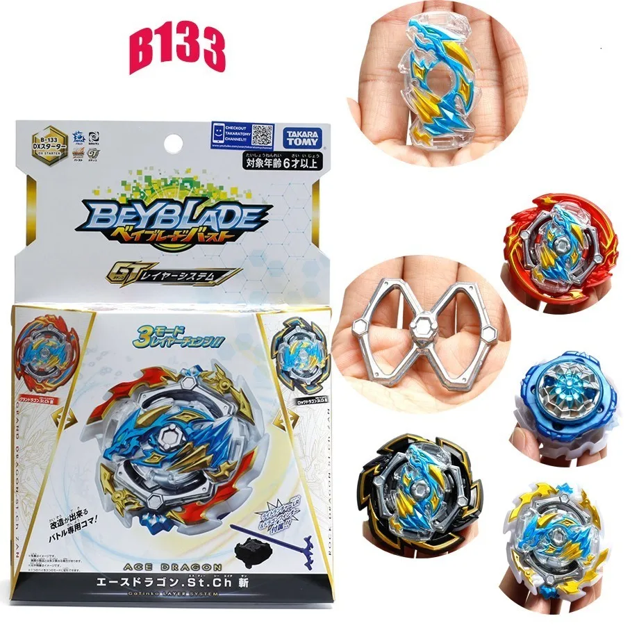 Takaratomy Beyblade burst B 133 Dx Starter Ace + rock gran Dragon. Стирка. Популярная коллекционная игрушка