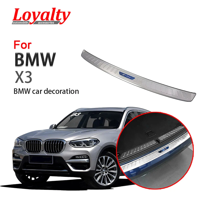 Лояльности для BMW X3 2018 2019 внешний задний бампер багажник гвардии порога крышка с