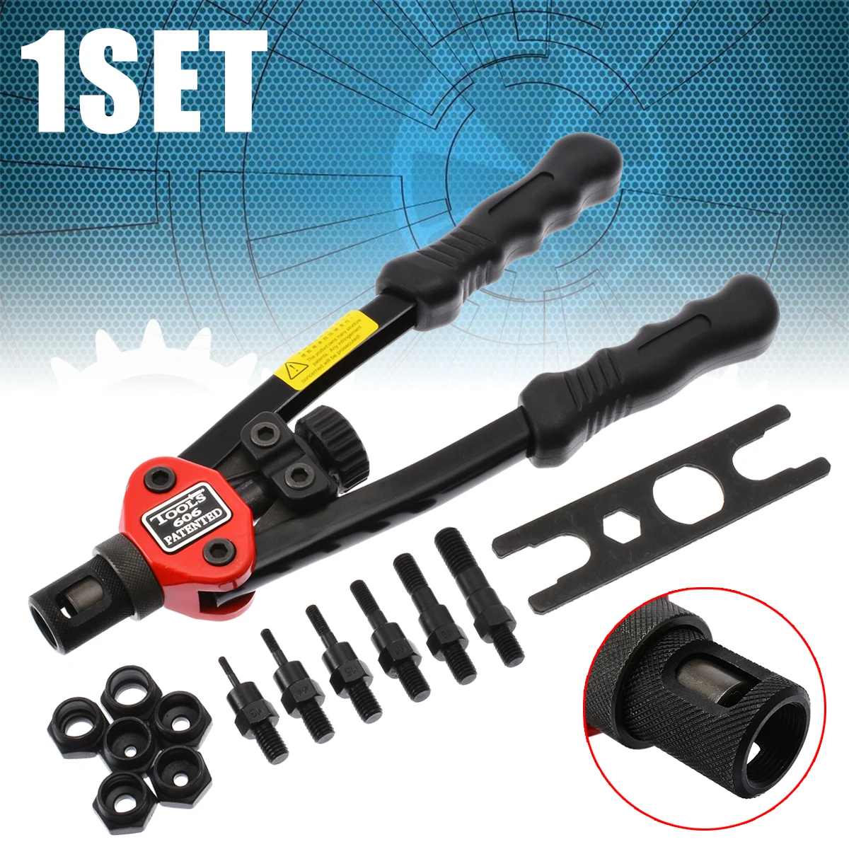 

High Quality Manual Auto Riveting Tool Nut Tool Set Heavy Blind Riveter Nut Hand Tools M3/M4/M5/M6/M8/M10 Rivet Head