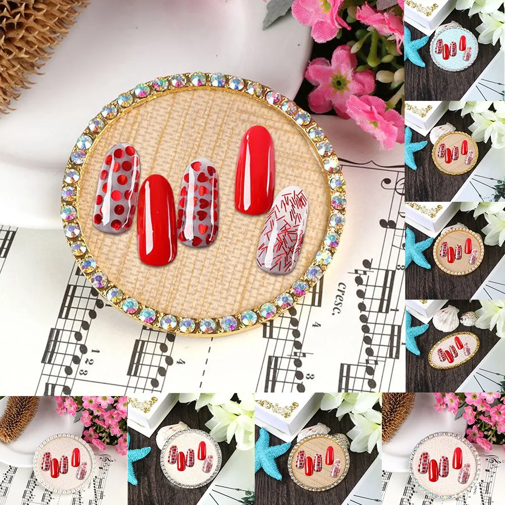 Мини роскошный сплав Стразы для дизайна ногтей салонная стойка пластина ac| |