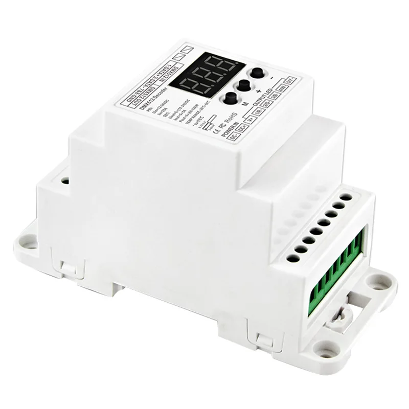 Bc-835-Din-Rj45 Dc12-24V вход 5А X 5Ch выход din-рейка Cv ШИМ Dmx512/1990 Декодер контроллер для