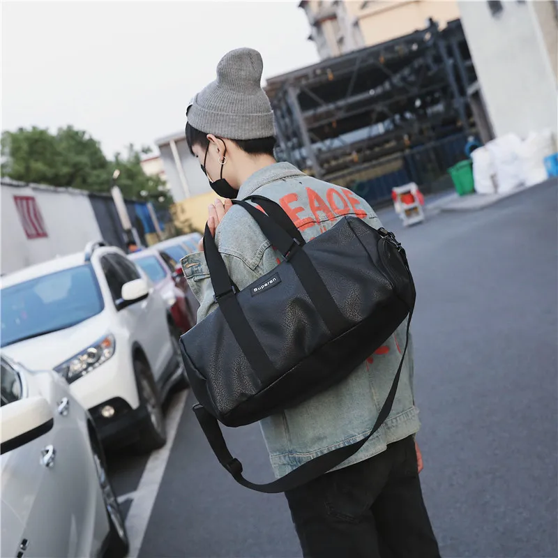 

Gym Bag Leather Sports Bags Big Men Training for Shoes Women Fitness Yoga Travel camping Luggage Shoulder Sac De Sport