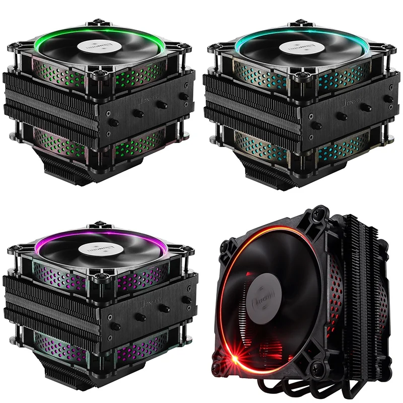 Jonsbo Cr 301 6 тепловых труб вниз давление Rgb свет ЦП радиатор двойной 12 см бесшумные