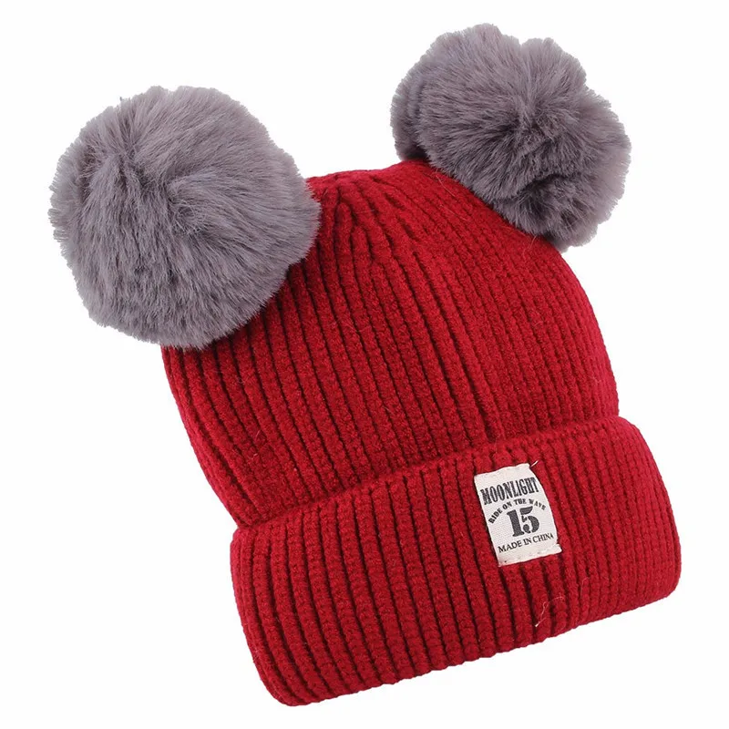 Beanies Baby Hat Pom Winter Children Knitted Cute Cap For Girls Boys Casual Solid Color | Детская одежда и обувь