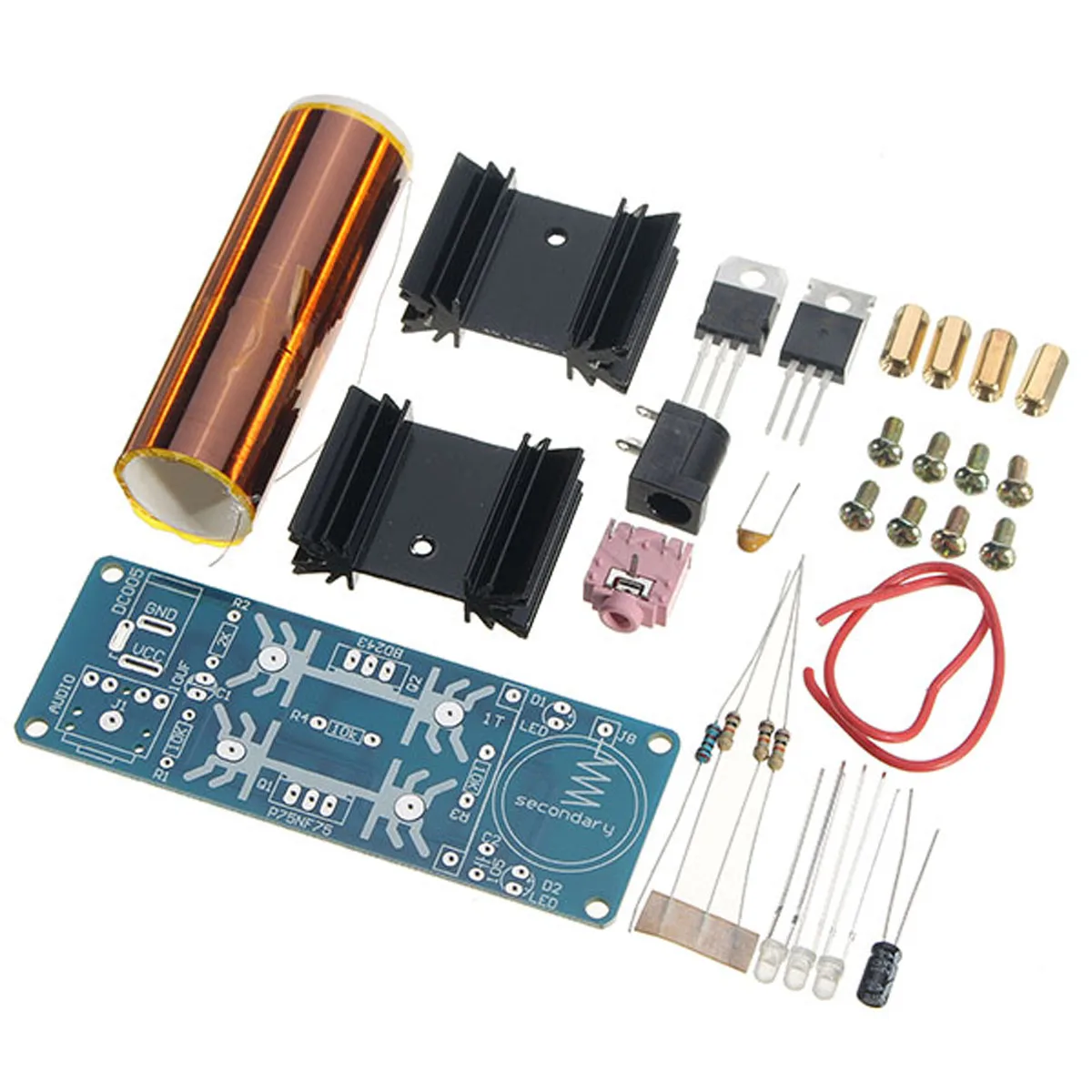 LEORY DIY 15-24 В 2A мини музыкальная катушка Комплект DC ZVS плазменная сирена динамик
