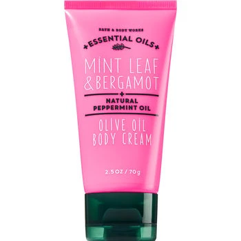 Крем для тела с изображением листьев мяты и бергамота | Красота здоровье
