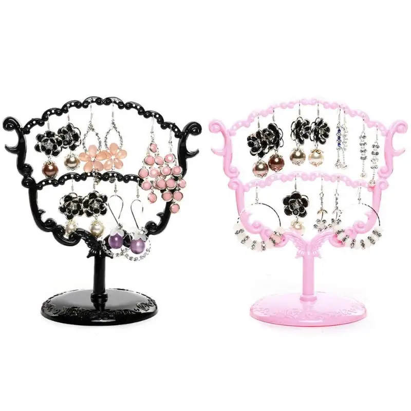 28 отверстий серьги Дисплей Стенд ABS ювелирных изделий держатель Витрина стеллаж