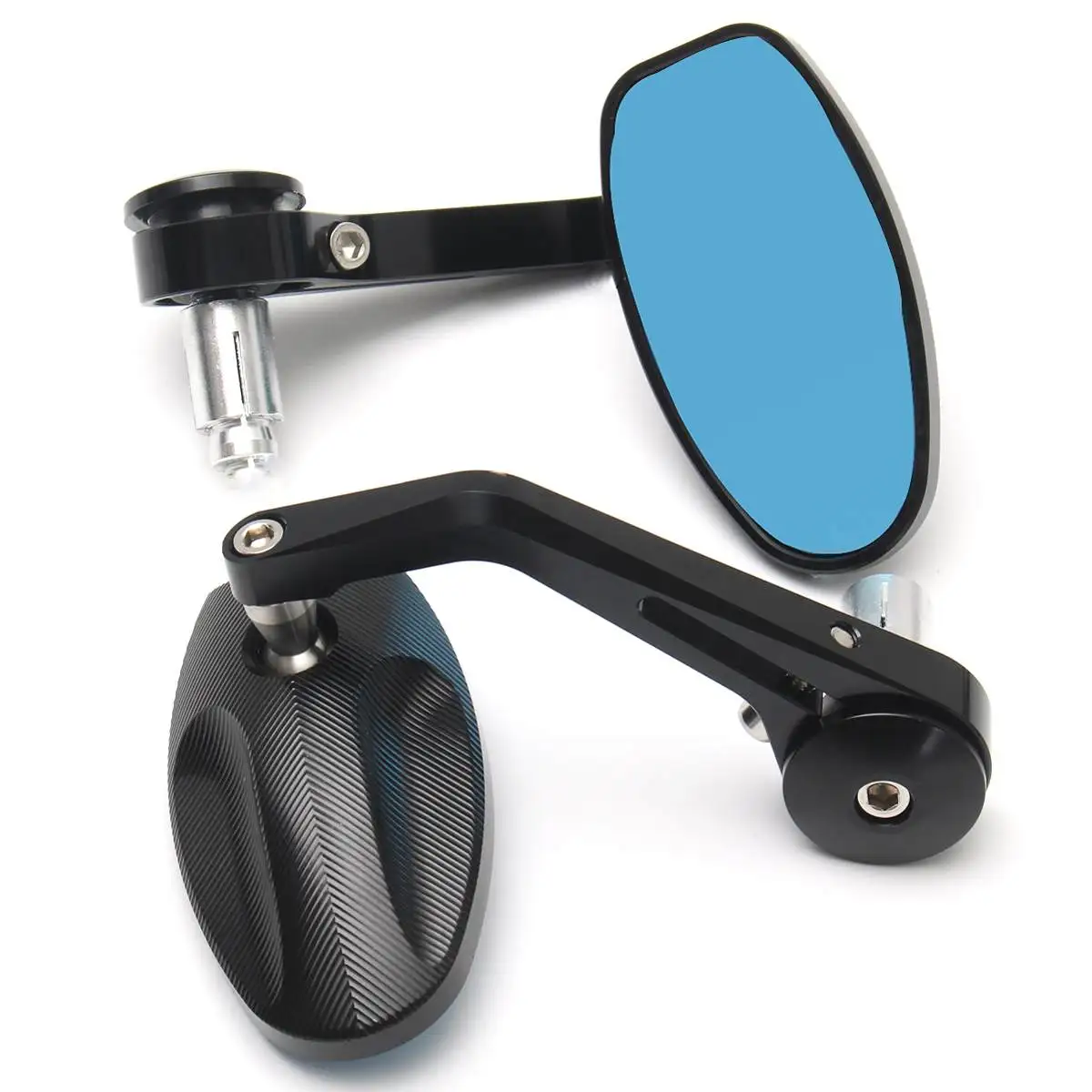 Зеркала заднего вида мотоциклетные черные 22 мм 7/8 дюйма|Боковые зеркала и