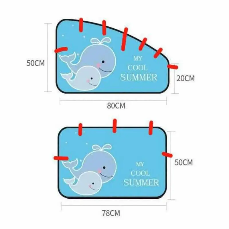 1 шт. универсальная мультяшная занавеска автомобильный Магнитный солнцезащитный