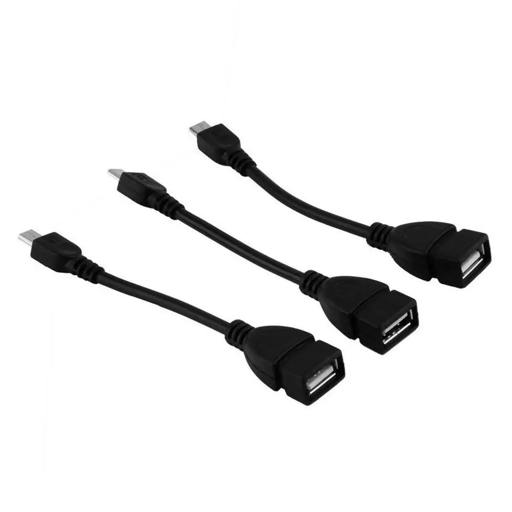 1 шт. портативный черный OTG Кабель-адаптер Plug &amp Play USB 2 0 Женский микро Мужской