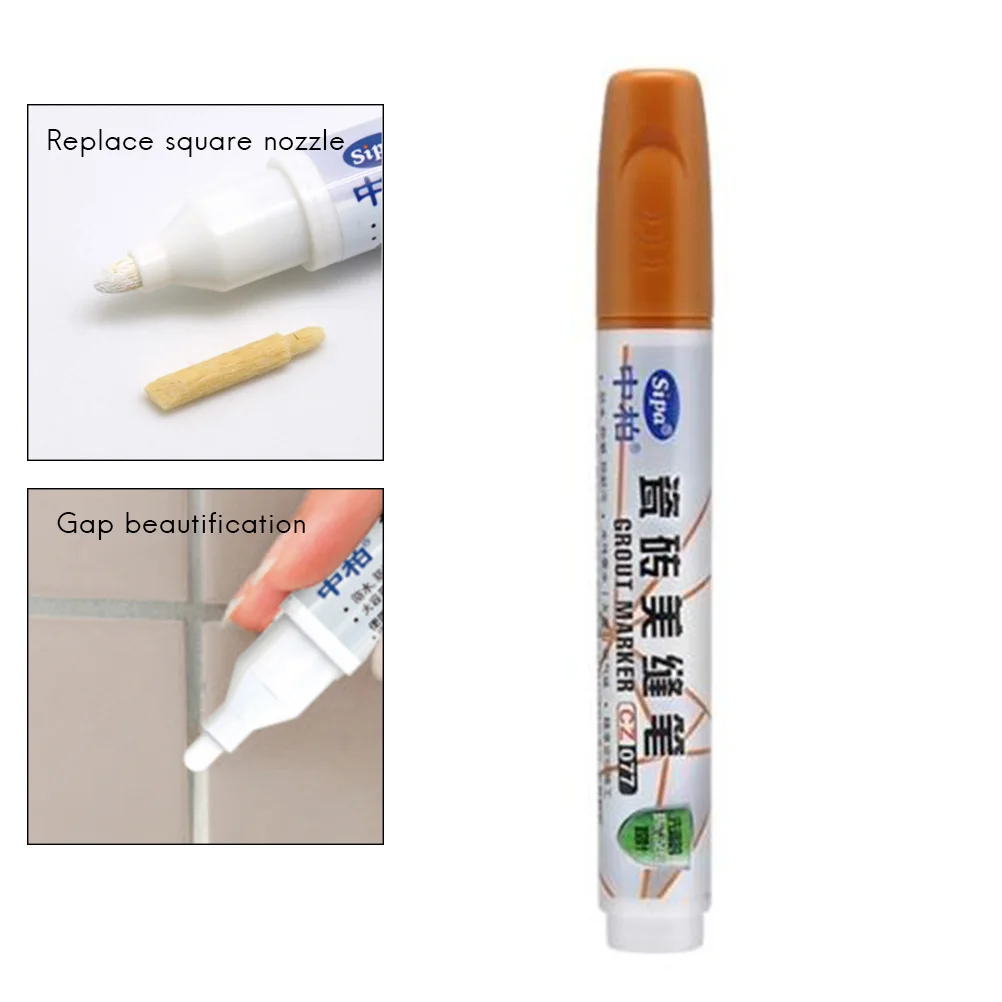 yellow Tile Gap Repair Refill Pen Grout Refresher for Kitchen Shower Bathroom Paint Cleaner Filling Agents Wall Porcelain | Обустройство