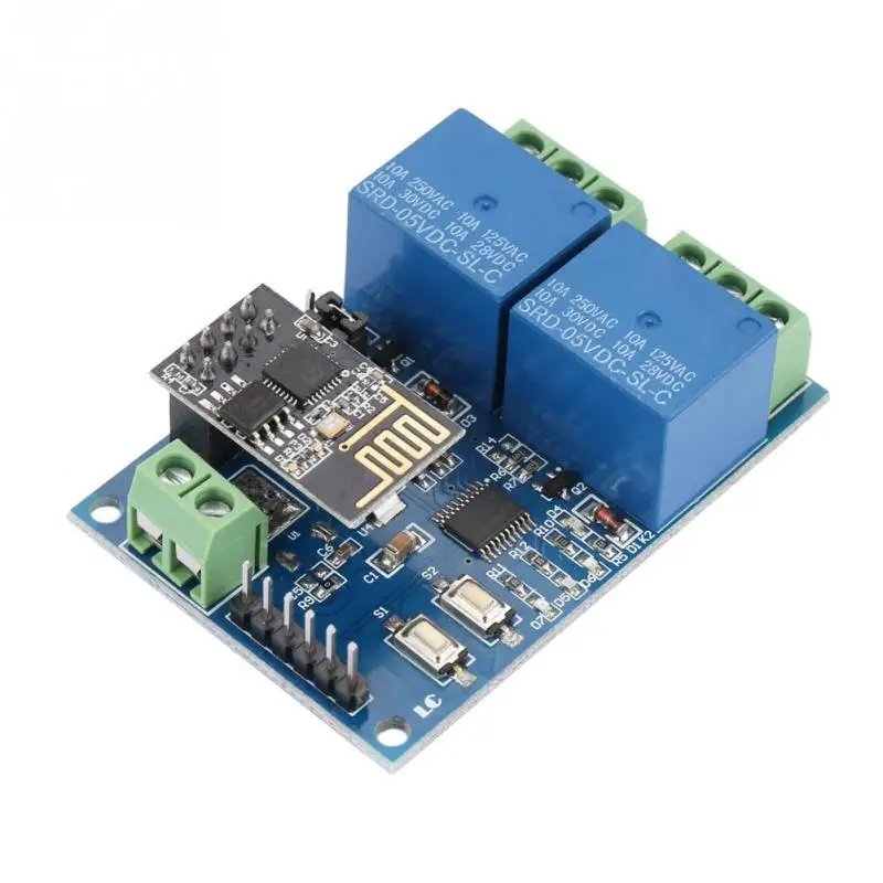 

5V ESP8266 Dual Channel WiFi Relay Module IOT Smart Home Phone APP Remote Switch