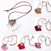 lychee vintage bohemian sweater necklace tassel alloy jewelry women statement jewelry gift fashion casual gift