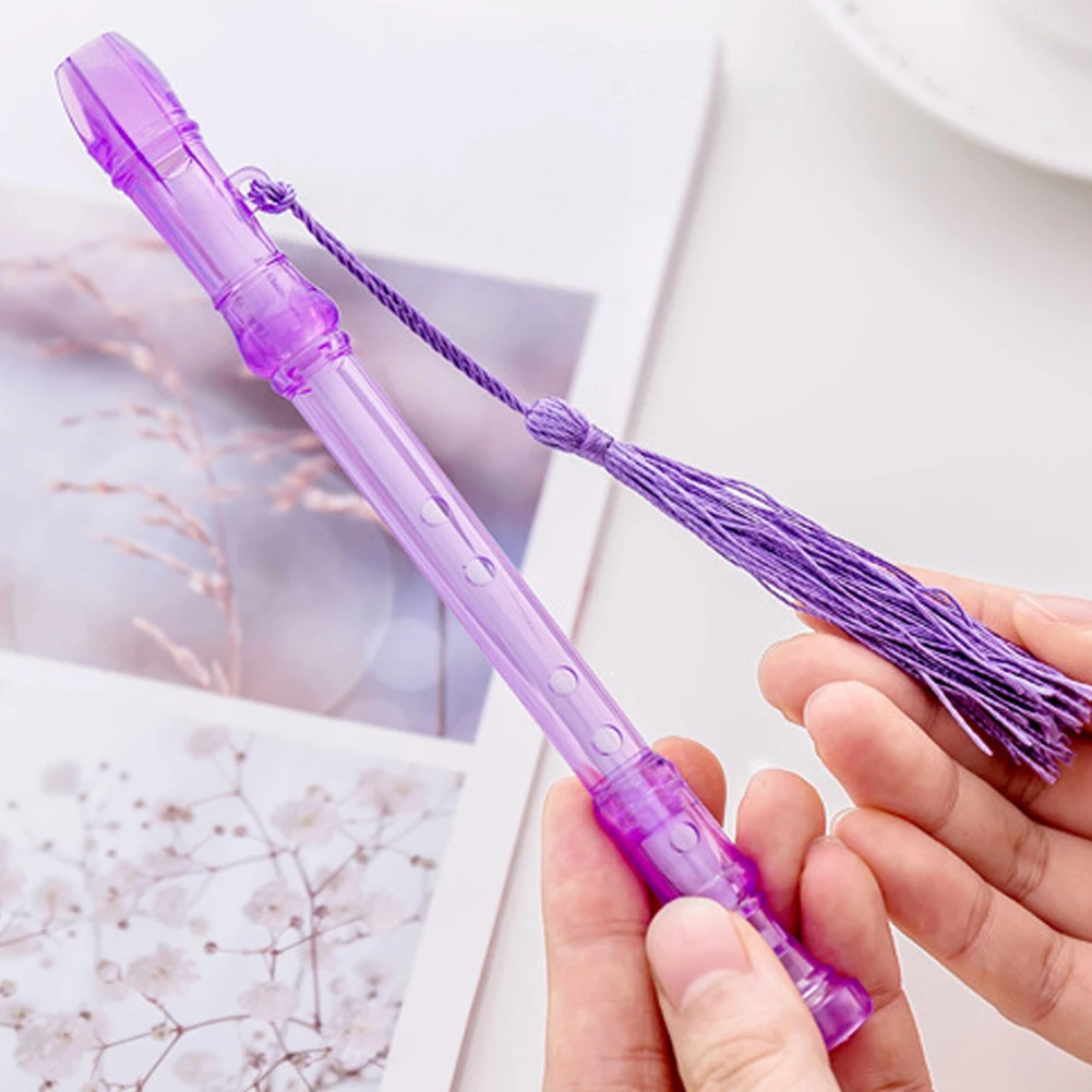 1 шт. креативная гелевая ручка флейта нейтральная может выдувать музыку кавайи