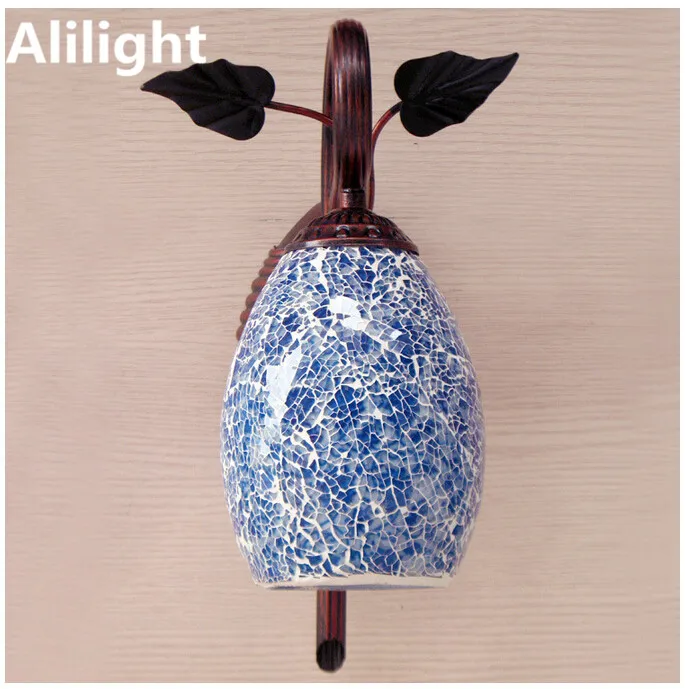 Средиземноморская мозаичная стеклянная настенная лампа Тиффани классический