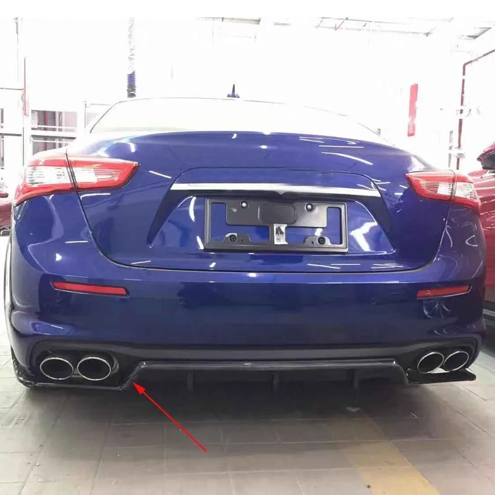 Задний бампер для губ для Maserati Ghibli база Седан 4-дверный карбоновый распылитель спойлер сплиттер фартук
