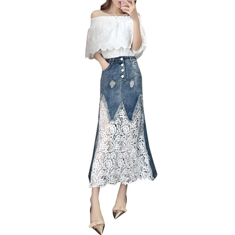 Комплект из двух предметов женский летний костюм пуловер без рукавов + длинное