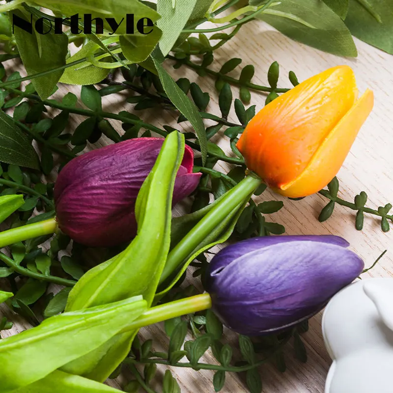 Настоящее сенсорный искусственная PU Tulip стволовых-13 &quotДлина искусственные цветы