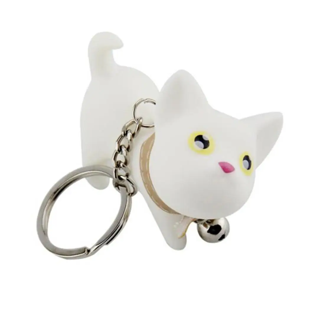 Новая мода унисекс влюбленные милые пластиковые животные кошка белый черное