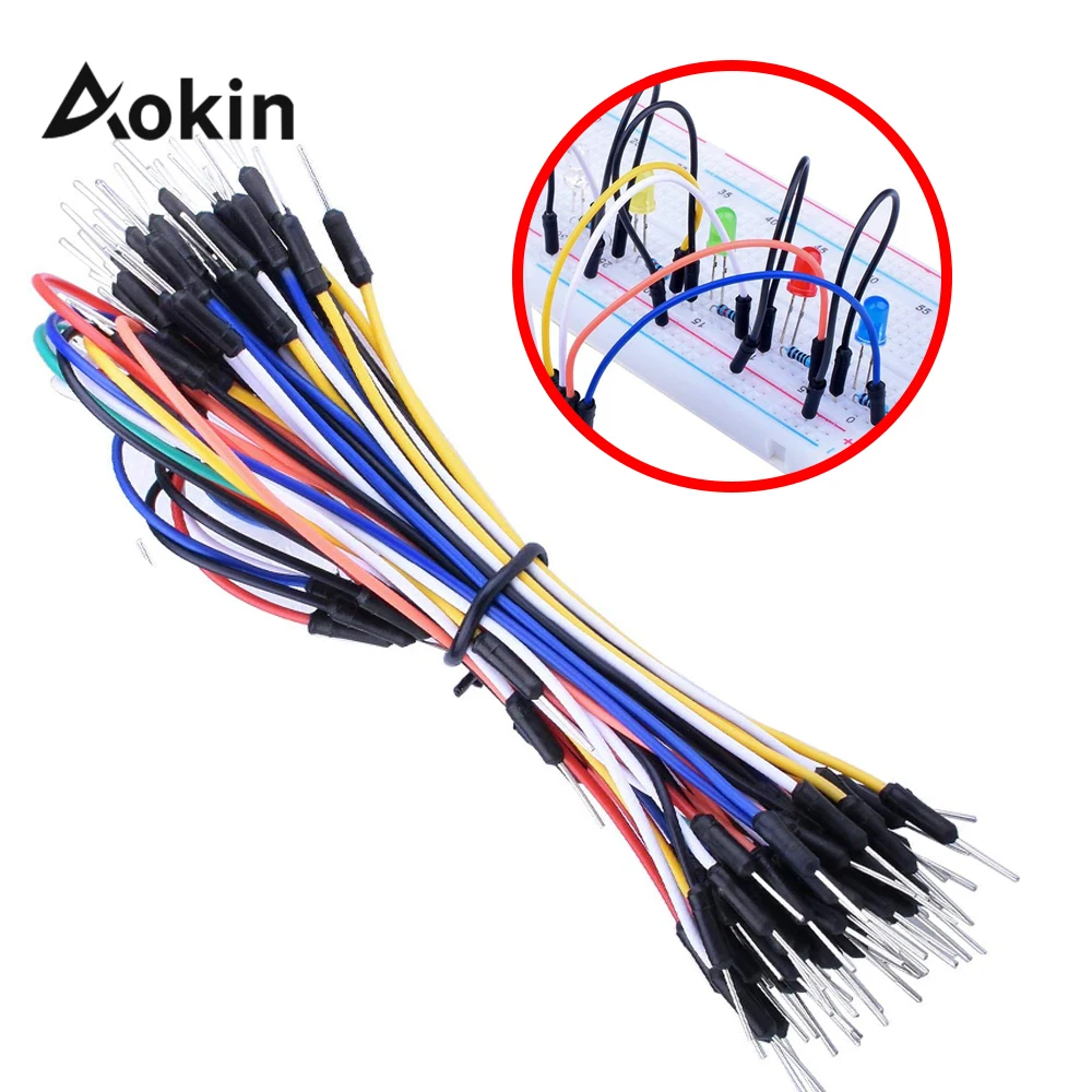 

Jumper Wires Cables 65 Pcs New Solderless Flexible Breadboard Jumper Wires Cables Bread Plate Line For Arduino Raspberry Pi Mode