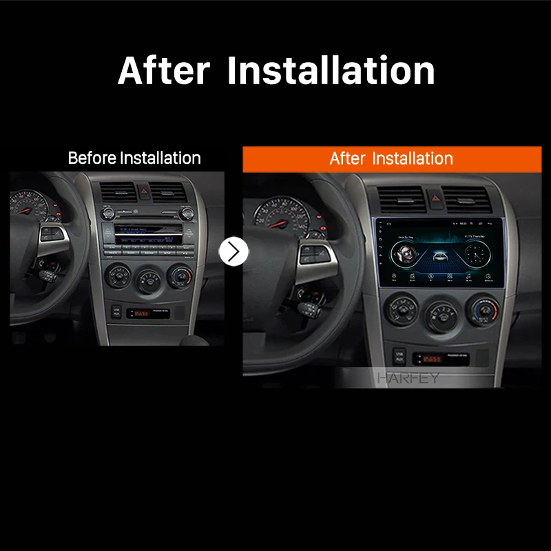 Harfey 2din Android Gps радио для 2006 2007 2008 2009 2010 2012 Toyota Corolla блок плеер с Wi Fi SWC Bluetooth MP3