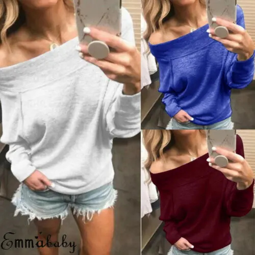 Женский джемпер с открытыми плечами кардиган туника свитер блузка повседневные